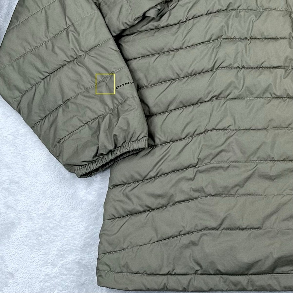 Columbia Powder Lite Jacket Mens 4X Green Omni Heat Insulated Puffer Full Zip - Picture 12 of 12